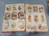 an open book with a bunch of pictures on it