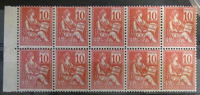 une série de timbres sur lesquels figure l'image d'une femme
