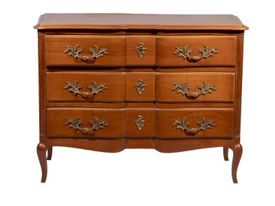 image d'une commode en bois sur fond blanc