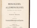 an open book with german text on it on a white background