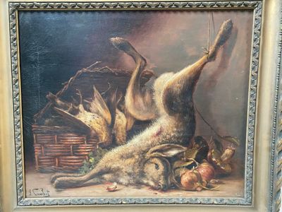 une photo d'un tableau représentant un animal mort posé sur une table