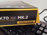 a box on top of a keyboard on a desk