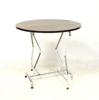 Table à volet en formica beige sur piètement repliable tubul…