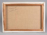an old picture frame with a drawing of a man on it