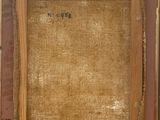 an old picture of a picture frame with a burlock on it