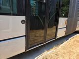 a bus that is parked on the side of the road