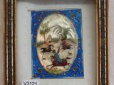 framed picture of a painting of a man and a woman in a landscape