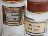 three jars with different types of food in them