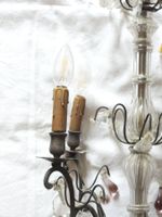 LUSTRE CAGE à quatre bras de lumière en fer laqué noir et pa… (photo 4)