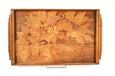 a picture of a wooden box with flowers on it