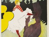 a poster advertising moulinin rougee ball at the moulinin rougee in paris