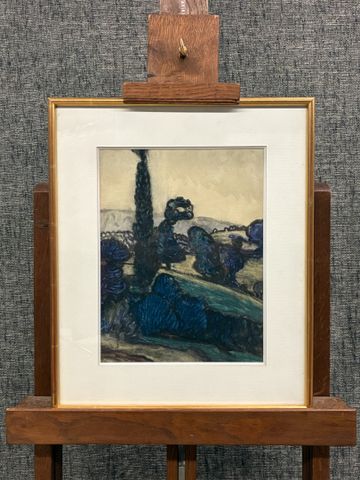 Léon JOUHAUD (1874-1950) « Paysage limousin ». Pastel. Monogrammé...
