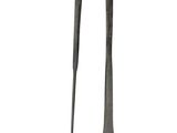a pair of metal tools that are on a white surface