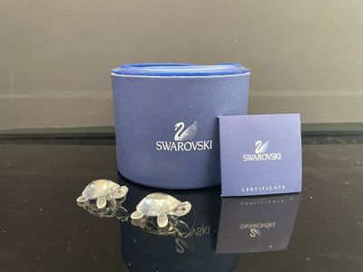 Salière et poivrière en forme de tortue en cristal Swarovski