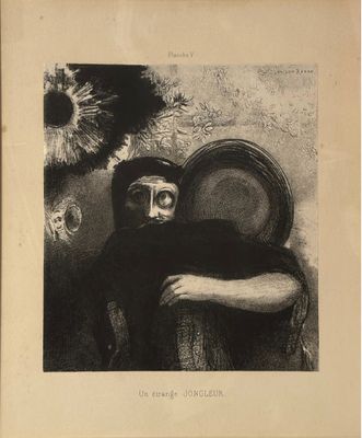 Odilon REDON (1840-1916) (d'après) Un étrange jongleur, planche V. Lit - Photo 1