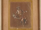 an image of a drawing of a man in armor holding a sword