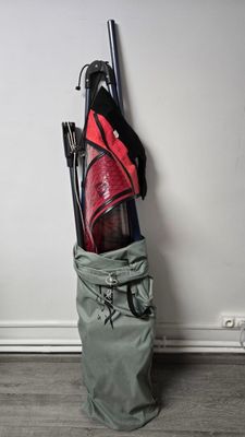 a bag with a pair of skis and a pair of skis in it