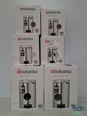 four boxes of appliances are stacked on top of each other