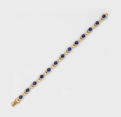 un bracelet en saphir et diamant