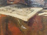 an image of a painting of a book on a table