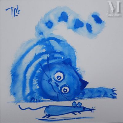 TIBAY Laszlo (1962-) La chasse de la souris en bleu, 2025