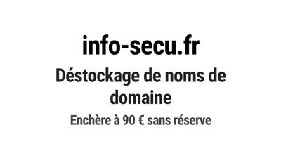 Nom de domaine info-secu.fr. Catégorie: Informatique et tech…