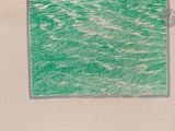 a picture of a green and white picture on the wall