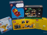 a box of legos and a box of legos on a blue background