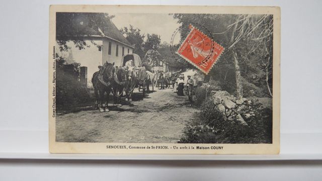 St-Frion : Senoueix, Un arrêt à la Maison Couny (1 coin faible, s...
