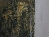 a close up of a painting of a man with a beard