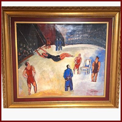 un tableau représentant un homme allongé sur la plage
