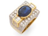 une bague en saphir et diamant