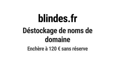 Nom de domaine blindes.fr. Catégorie: Construction et BTP.