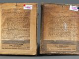 an old book with two pages of writing on it