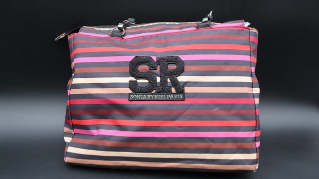 Sonia RYKIEL – Sac porté main rayé. Bon état