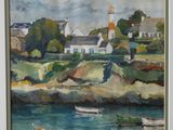 une image d'une peinture de bateaux dans l'eau