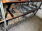 a shelf with tools on it in a garage