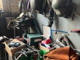 a workbench with a lot of tools on it