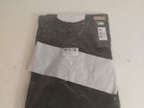 a black and white t - shirt with a white stripe on it