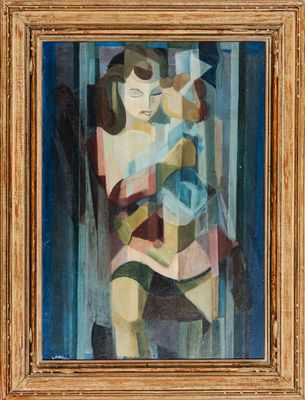 une image d'un tableau représentant une femme tenant un enfant dans ses bras