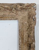 Grand cadre en bois sculpté XVIIIè, traces de dorure, petits… (photo 6)