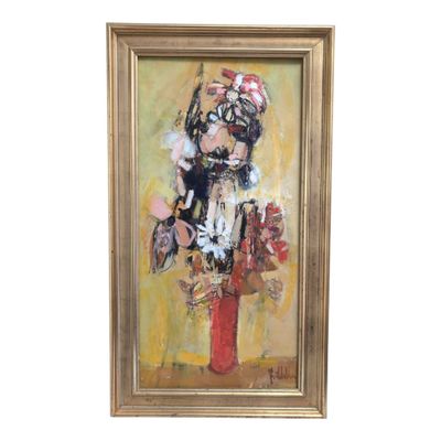 Joël DABIN (1933-2003) Bouquet de fleurs