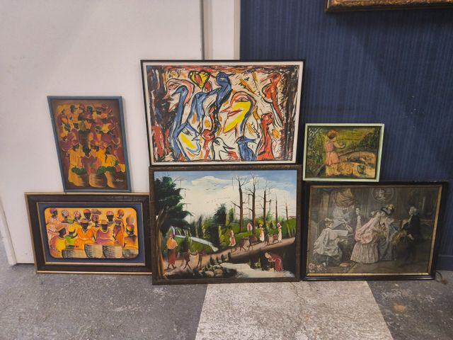 Trois tableaux Haïtiens, reproduction, tableau contemporain