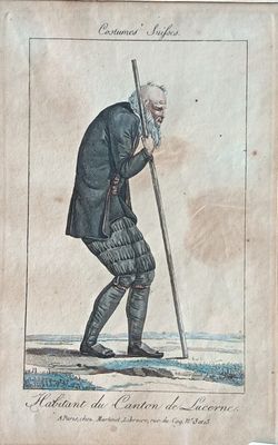Deux gravures : Costumes suisse