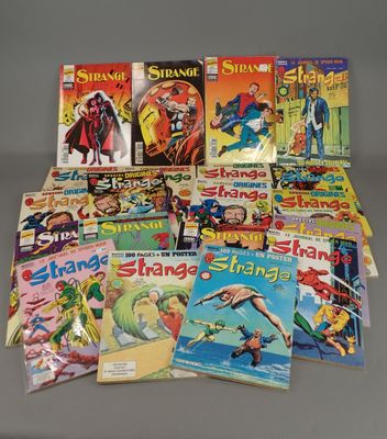 many children ' s comic books are arranged on a table