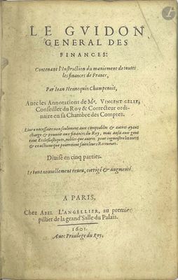 HENNEQUIN (Jean). Le Guidon général des finances : Contenant…