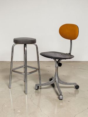 KNOLL. Chaise sur roulettes à dossier à hauteur réglable en …