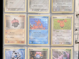 a lot of cards that are in a binder