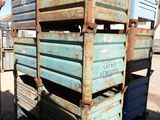 a stack of metal containers that are stacked on top of each other