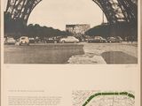 une vieille photo montrant la Tour Eiffel à Paris